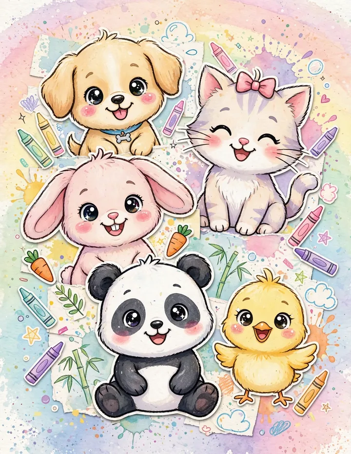Cozy Critters Coloring Book for Kids cover
